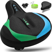 Sella per bicicletta - Design comodo - Dimensioni 27 x 25 x 13 cm - Colore blu-verde