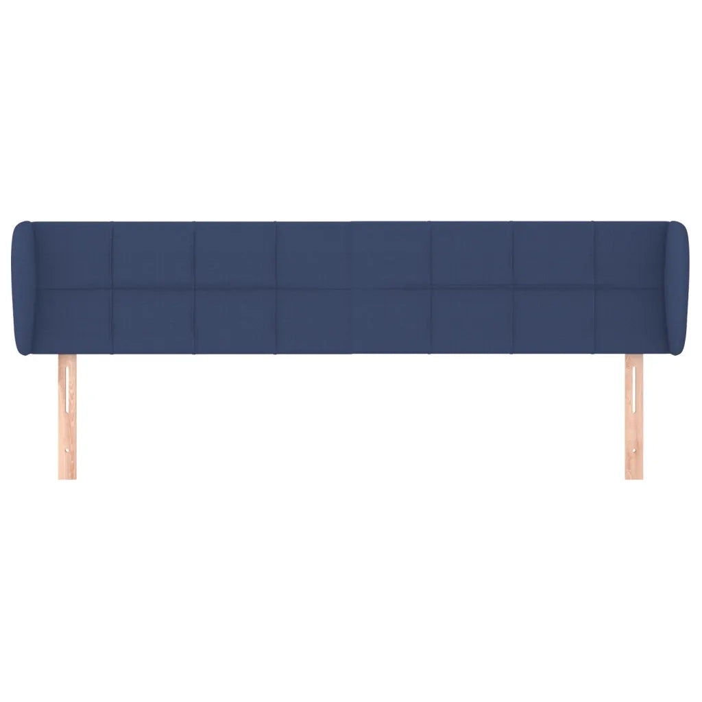 Testiera | Testata ad Orecchio Blu 163x23x78/88cm in Tessuto
