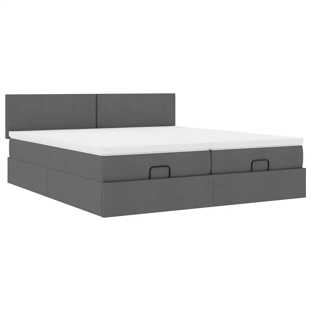 Struttura Letto Pouf con Materassi 180x200 cm in Tessuto 3312823