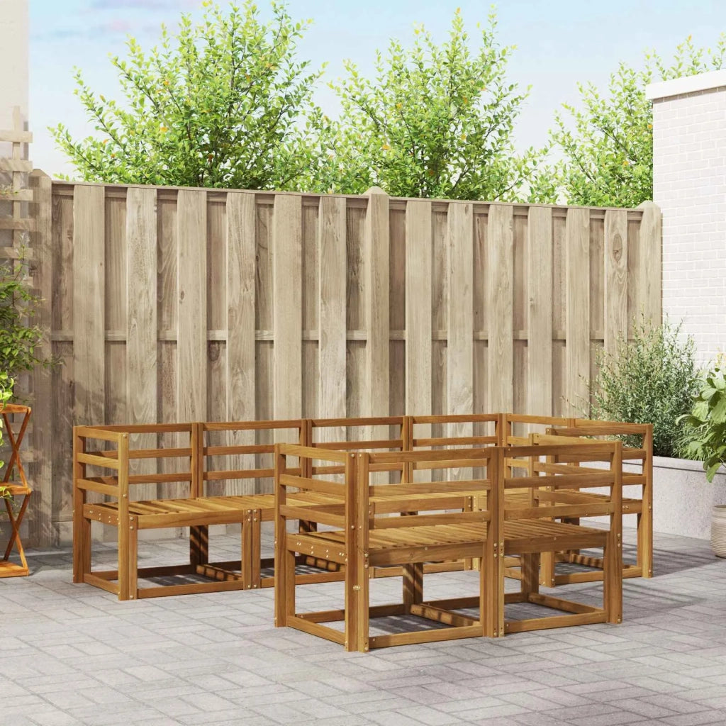 Set di divani da esterno 7 pcs Naturale