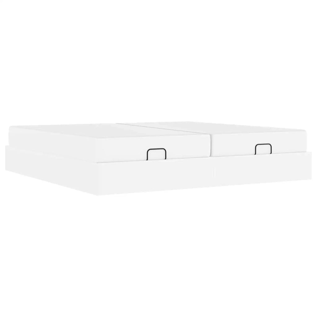 Struttura letto con materasso con materasso 2 pcs Bianco PVC 3399442