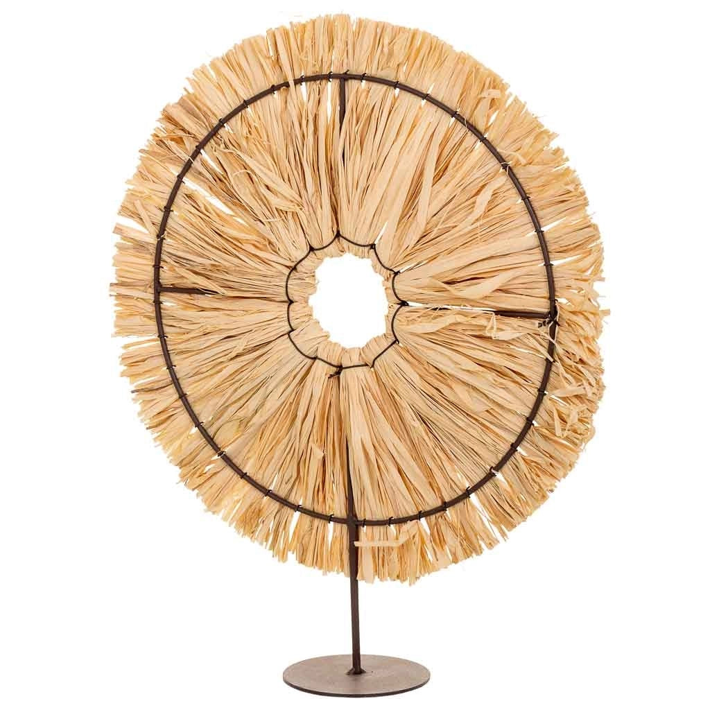 Figura decorativa in fibra naturale marrone 31x02x36h