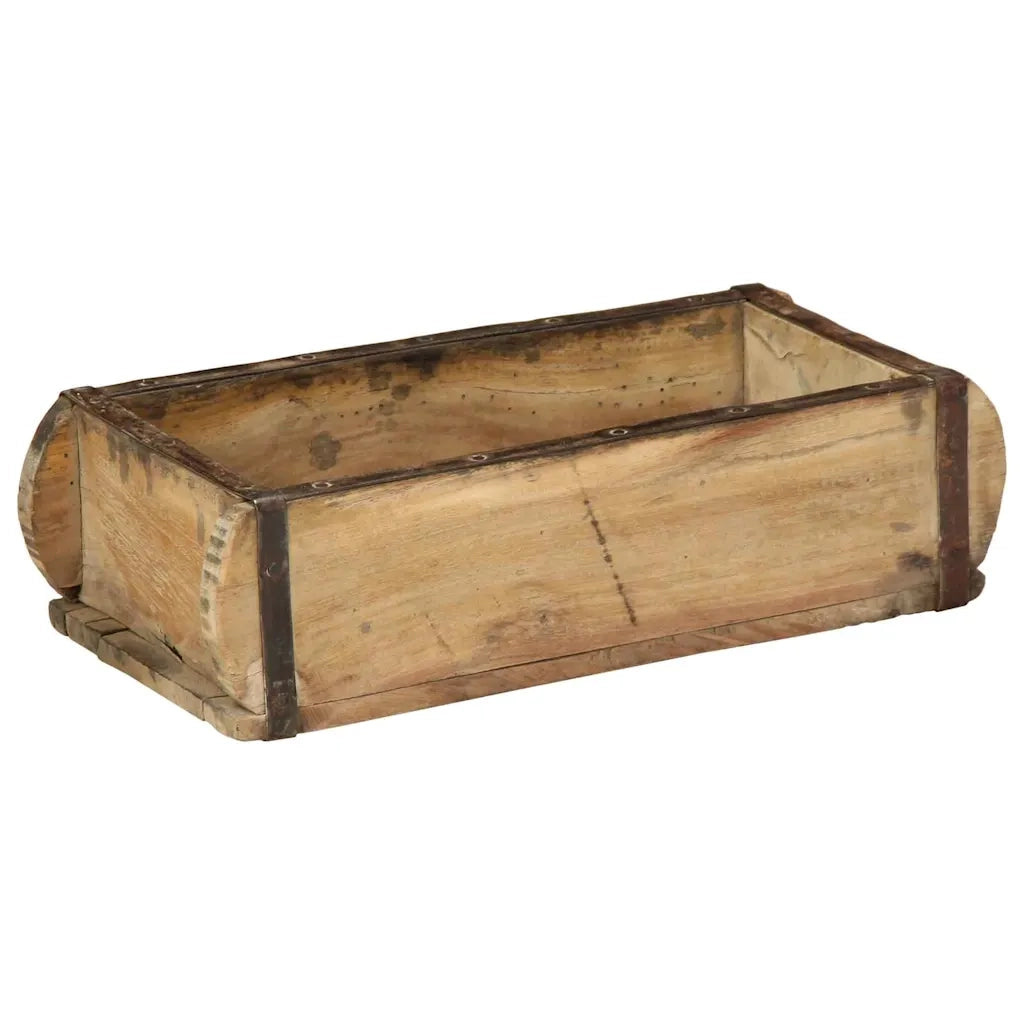 Vassoio Marrone 30 x 15 x 9 cm Legno Recuperato Massello 4019608