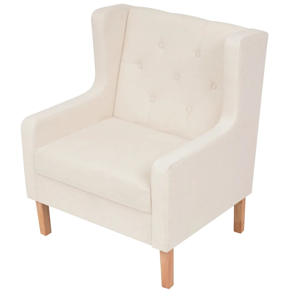 Set di Divani 2 pz in Tessuto Crema cod mxl 65056