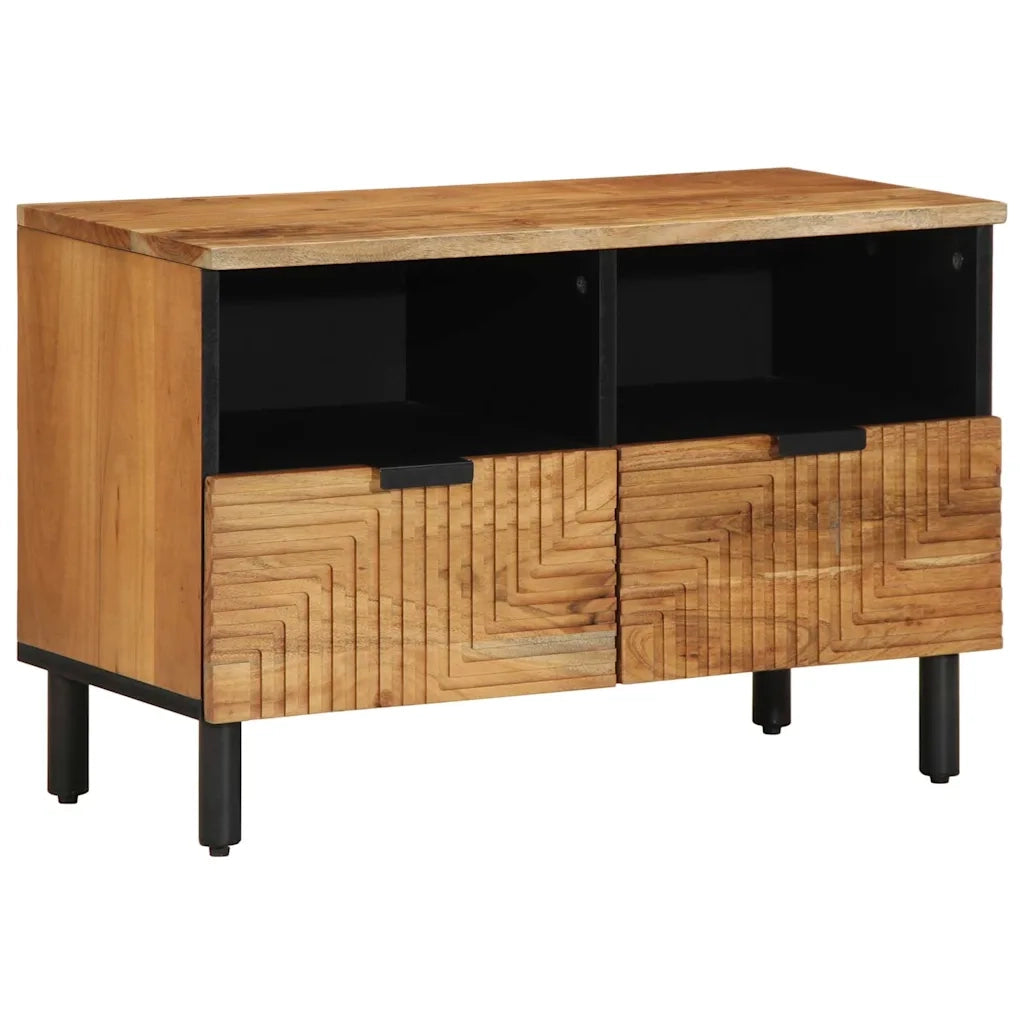 Mobile Porta TV 70x33x46 cm in Legno Massello di Acacia