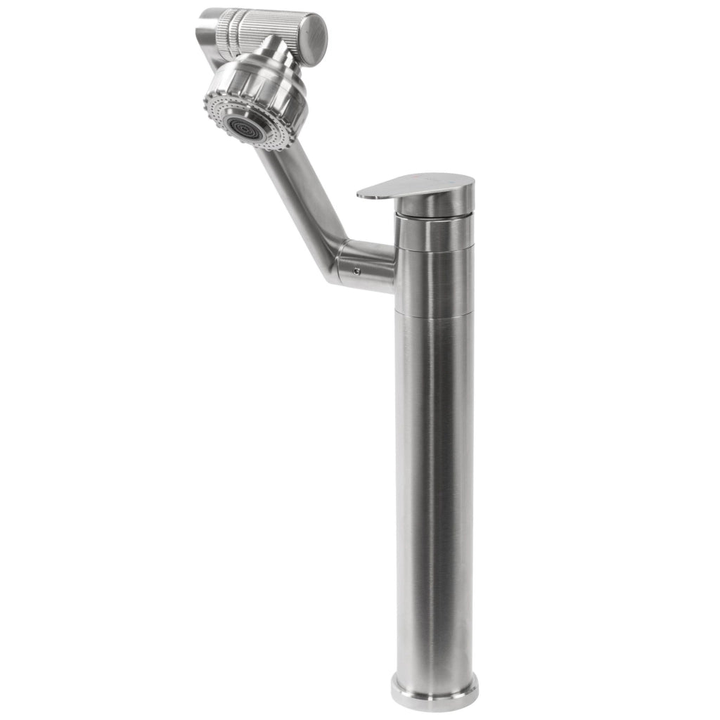 Rubinetto Da Bagno Rea Paco Nickel Brush Inox High