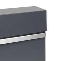 Cassetta postale con vano portagiornale V50 antracite + inox 370 x 105 x 370 mm
