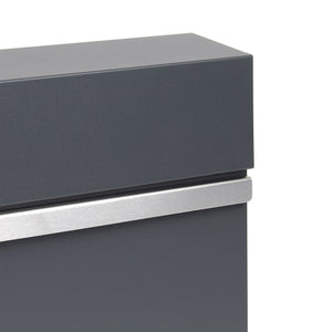 Cassetta postale con vano portagiornale V50 antracite + inox 370 x 105 x 370 mm
