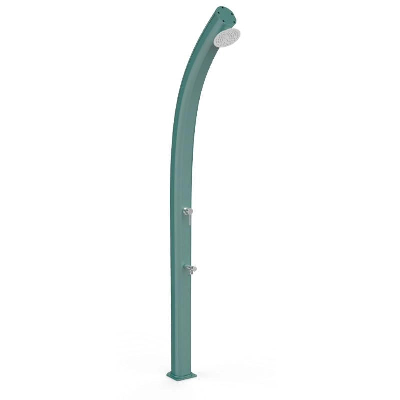 Doccia Solare Jolly In Alluminio 25 Litri Top Line Con Miscelatore E Lavapiedi Colore Smeraldo Cv-A520-Tl/6700