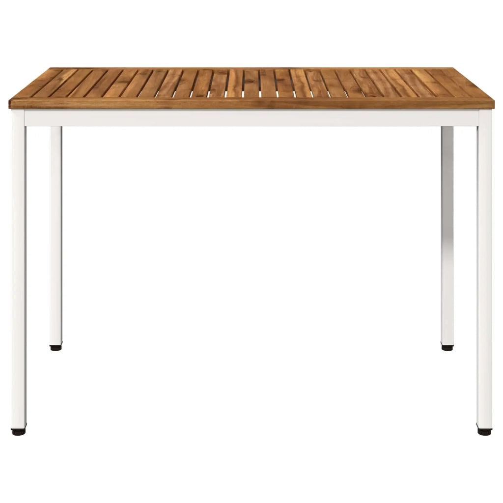 Tavolo da cena da giardino Naturale e Bianco 108,5 x 55 x 75 cm 901314