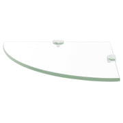 Scaffale Angolare Supporti Cromati in Vetro Trasparente 35x35cm 243853