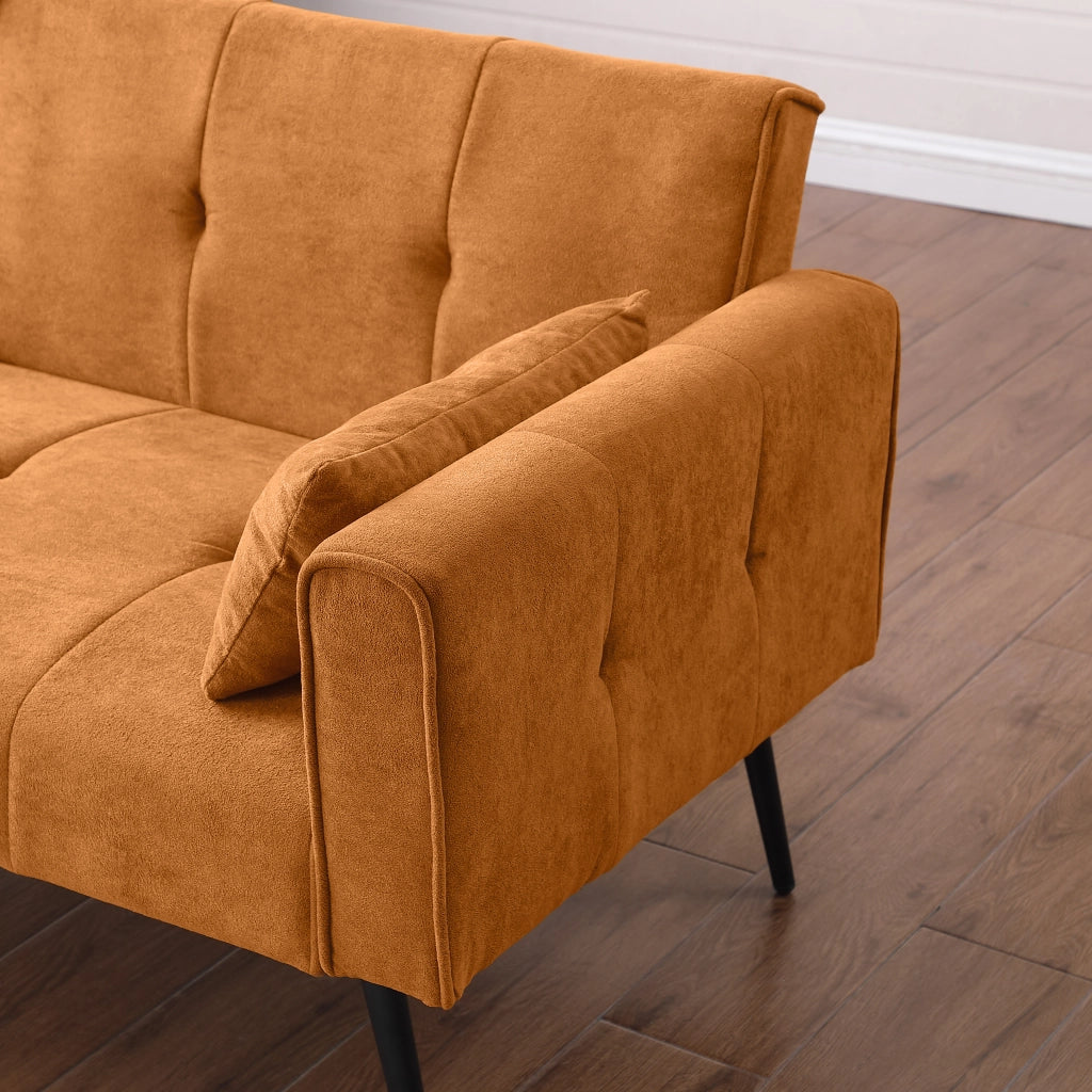 Divano Letto Futon Imbottito ¨C MINIMAL ¨C Tessuto, Pieghevole, 2 Posti