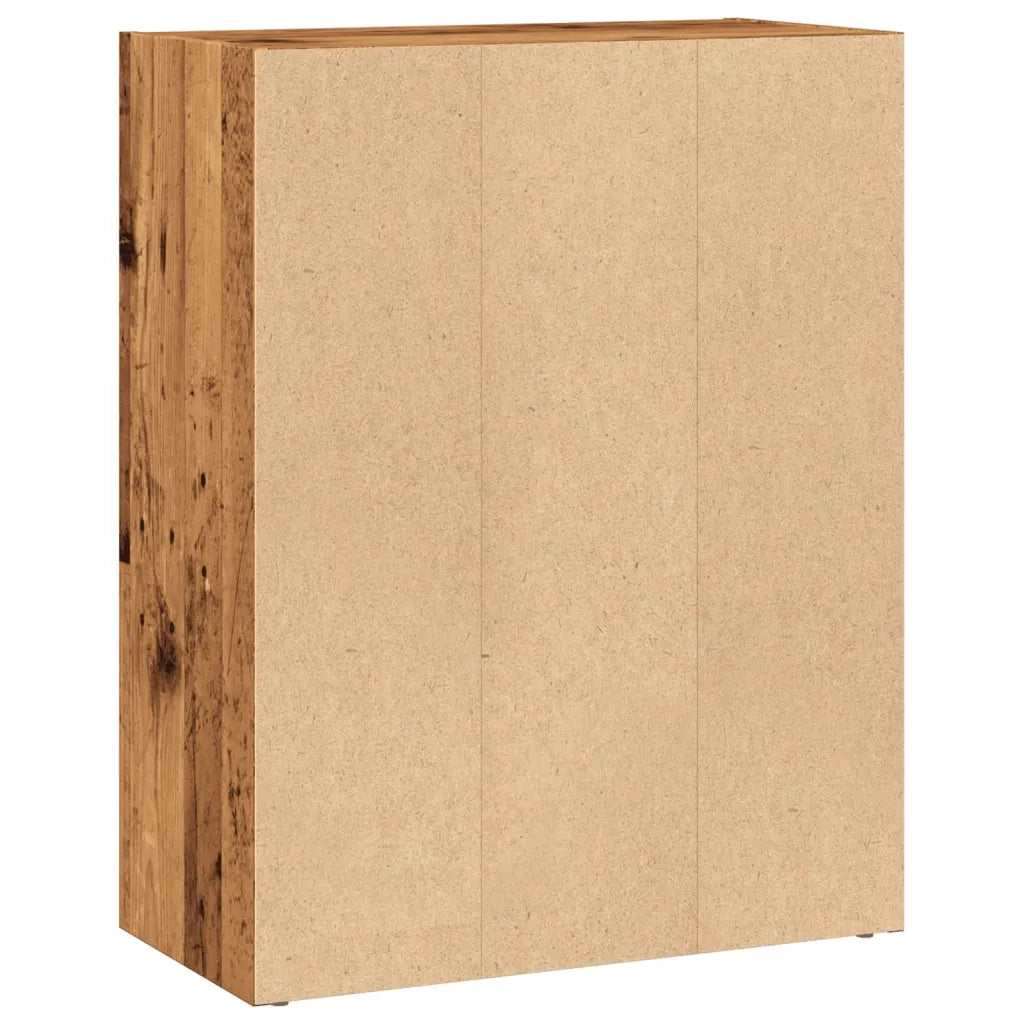 Libreria-Scaffale per Libri-Mobile di Stoccaggio Legno Antico 60x30x77 cm in Legno Multistrato