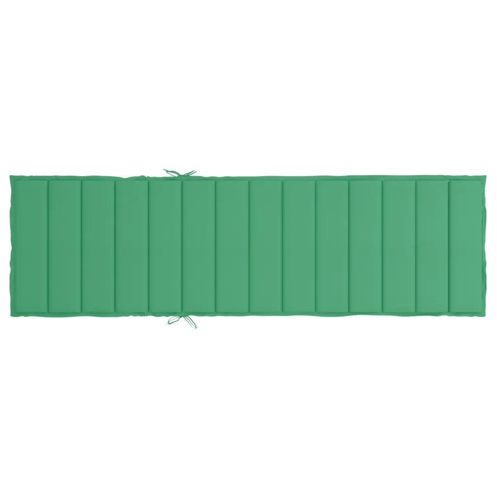 Cuscino per Lettino Verde 200x50x3 cm in Tessuto Oxford