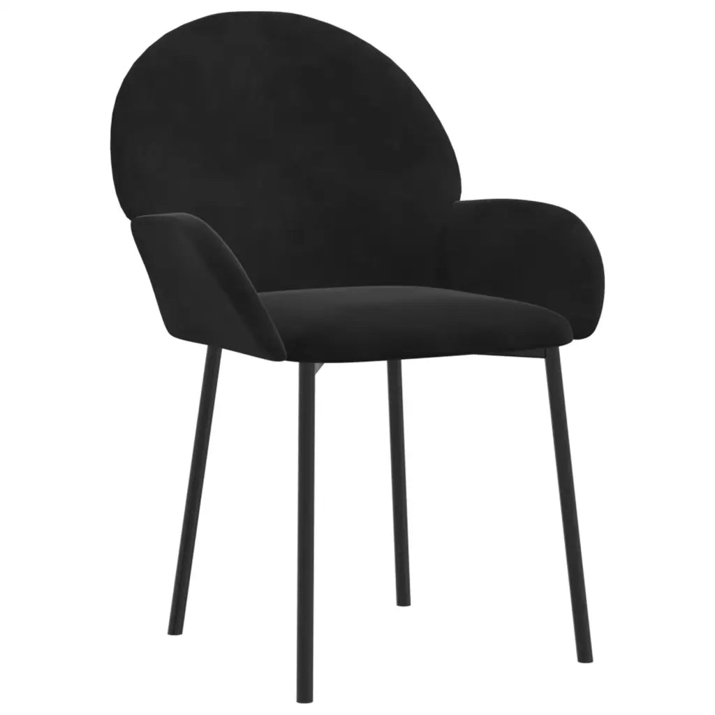 Sedie da Pranzo 2 pz Nere in Velluto 344769