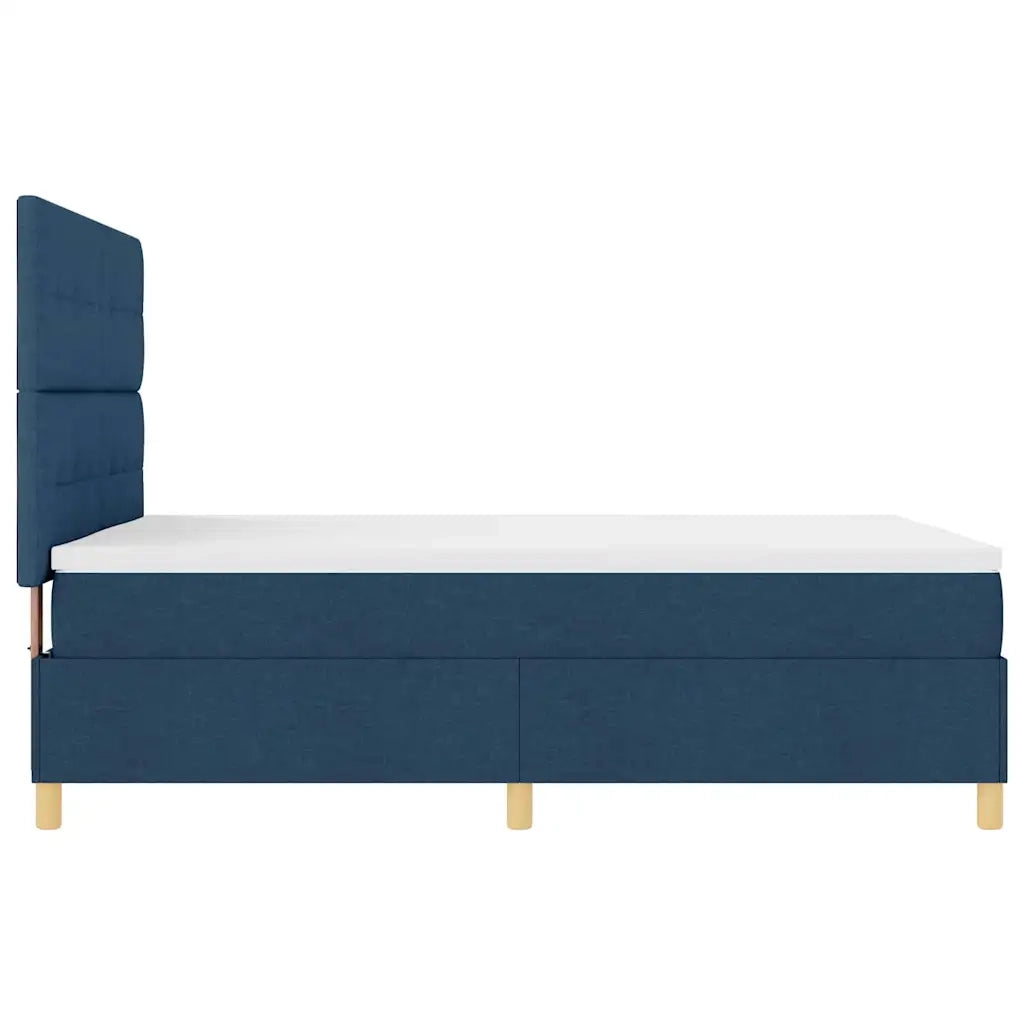 Letto a Sorgente LED con materasso Blu 140 x 190 cm Tessuto 3343102