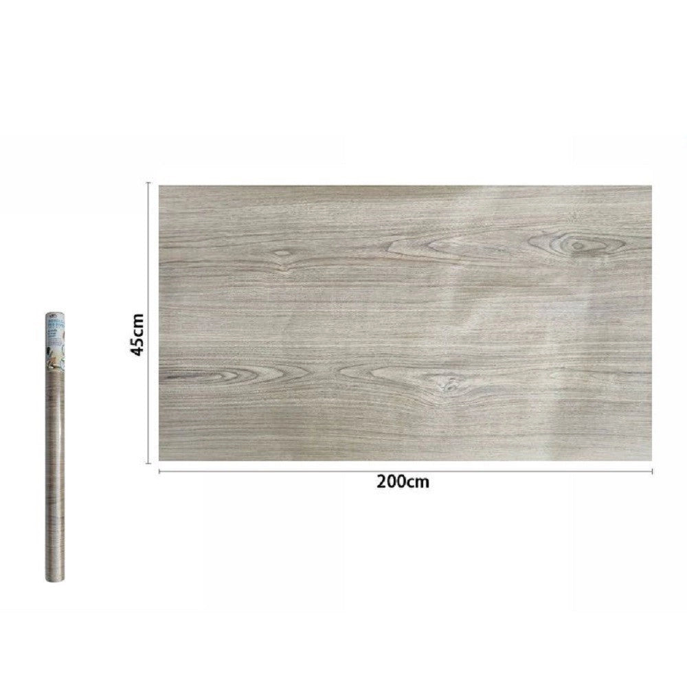 Trade Shop - Rotolo Pellicola Adesiva Per Parete Effetto Legno 45cmx2mt Mobili Cassetti 71239 -