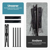 Gazebo per barbecue color caffè 2,45 x 1,52 m con telone di copertura e due ripiani