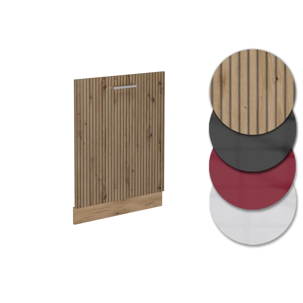 Pannello frontale della lavastoviglie R-Line Rovere artigianale/Rovere dorato 60 cm, PL Antracite Vicco