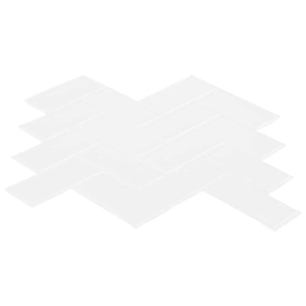 Piastrella a Spina di Pesce 50 pcs Bianco 30 x 30 cm