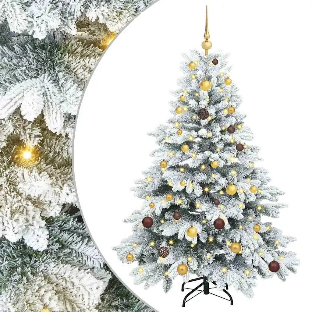 Albero di Natale artificiale con 150 LED Bianco 150 cm PE e PVC