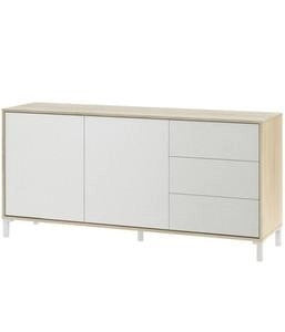 KIT CREDENZA BROOKLYN 2 ANTE + 3 CASSETTI CANADIAN/B.ARTIK CM. 154X41X74H