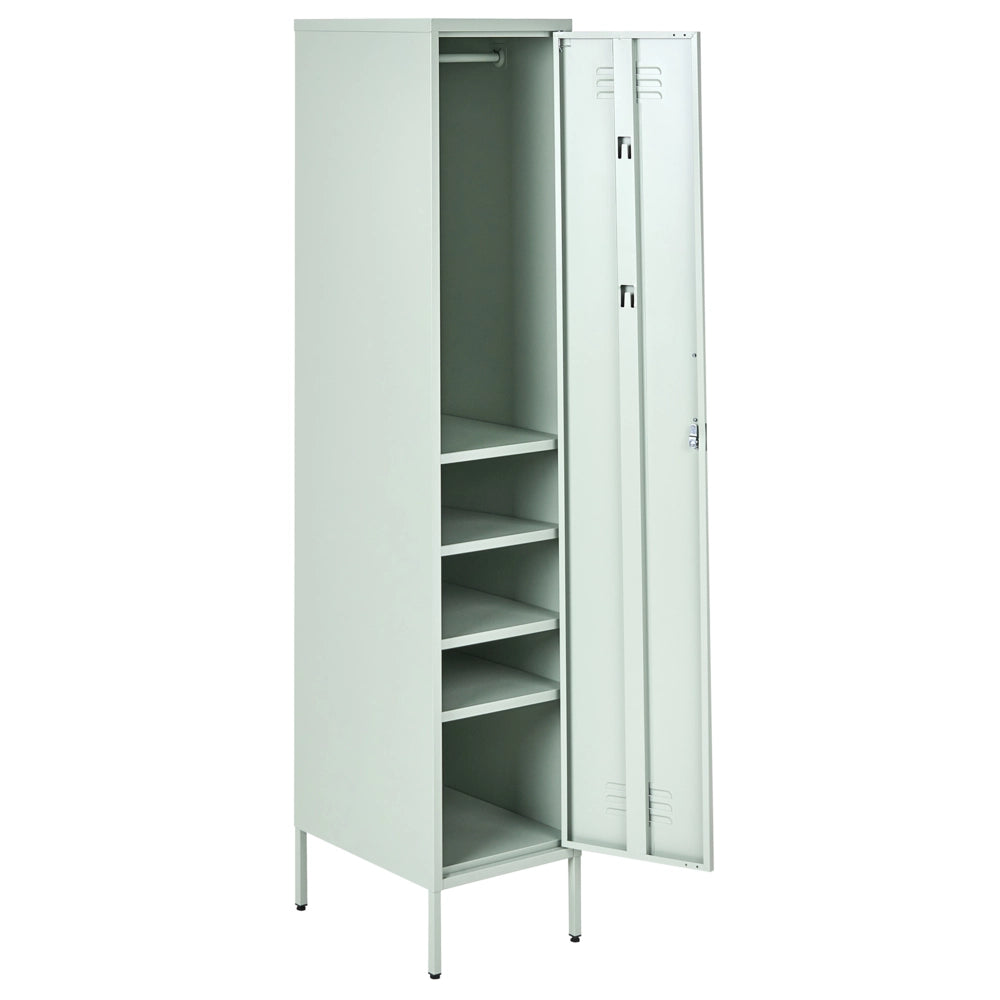 Armadio metallico Armadietto metallico verde con 5 ripiani e barra moderna per ufficio domestico