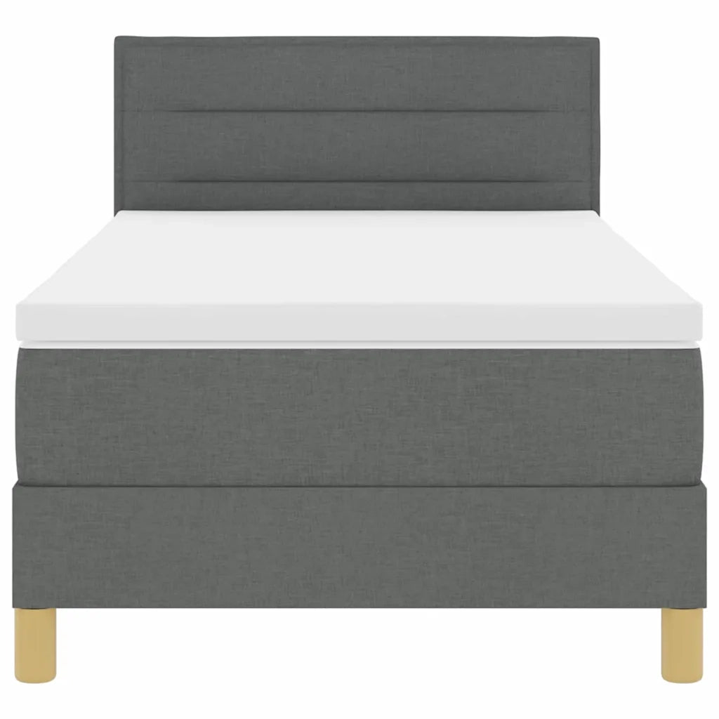 Letto a Sorgente LED Grigio scuro 100 x 200 cm Tessuto 3342339