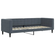 Letto singolo | Letto per adulti | Letto da Giorno Grigio Scuro 80x200 cm in Velluto
