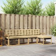 Set di divani da esterno 5 pz Bianco e Beige 3389375