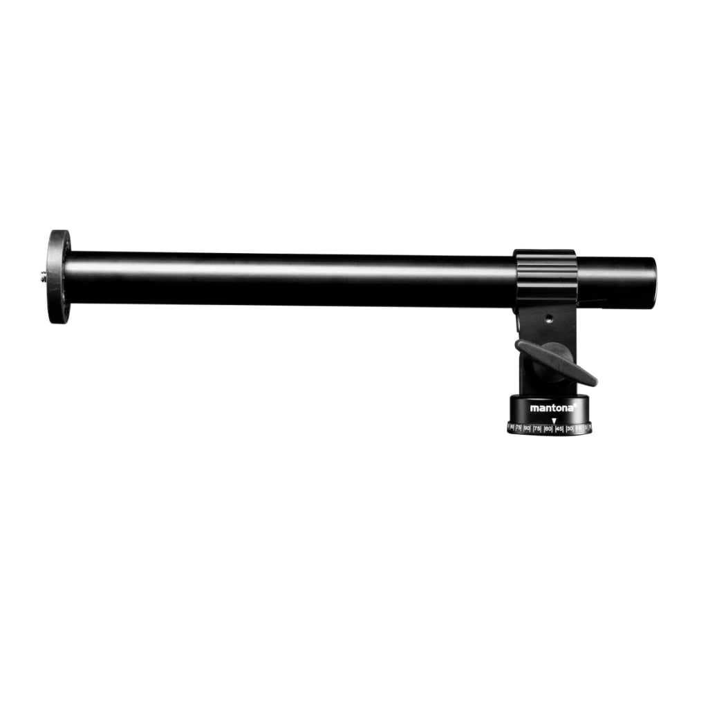 Mantona Basic Scout Max Set Treppiede fotografico, treppiede per fotocamera fino a 160 cm + braccio di estensione, testa a sfera colonna centrale reversibile