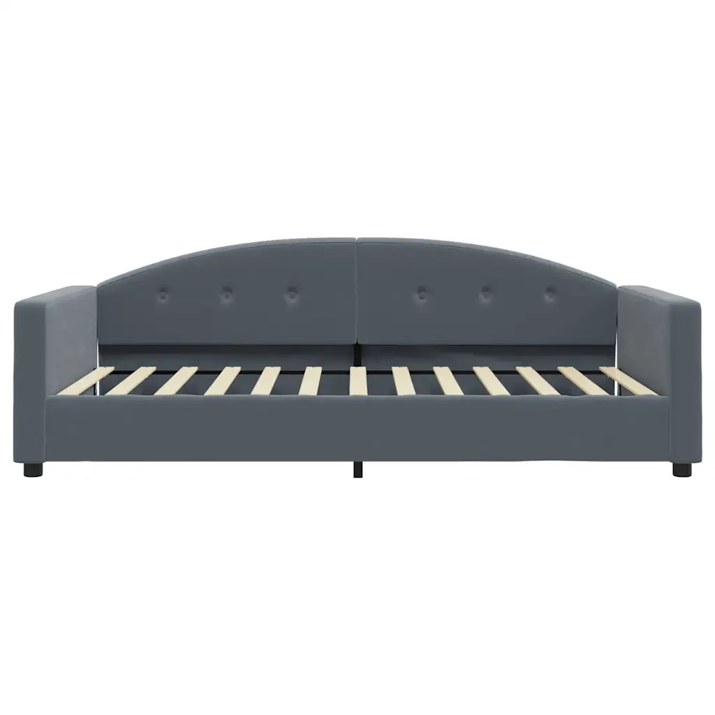 vidaXL Letto da Giorno Grigio Scuro 100x200 cm in Velluto