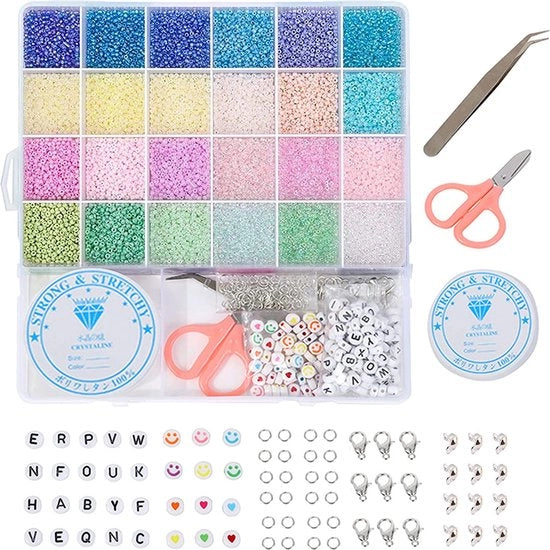 Set di DIY per gioielli personalizzati - Accessori per ragazze e donne - Set di gioielli fai da te colorati - Tutto ciò di cui hai bisogno per creare gioielli unici
