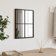 Specchio da Parete-Specchio a Muro-Specchio Decorativo Nero 30x40 cm Rettangolare in Ferro