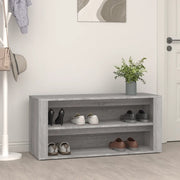 Scarpiera-Scaffale per scarpe Grigio Sonoma 100x35x45 cm in Legno Multistrato 923014