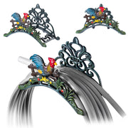 Supporto da parete per tubo da giardino KADAX, in ghisa, robusto, decorativo, con gallo