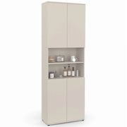 IDMarket - Mobile da bagno TOMI a 4 ante e 2 nicchie in legno beige