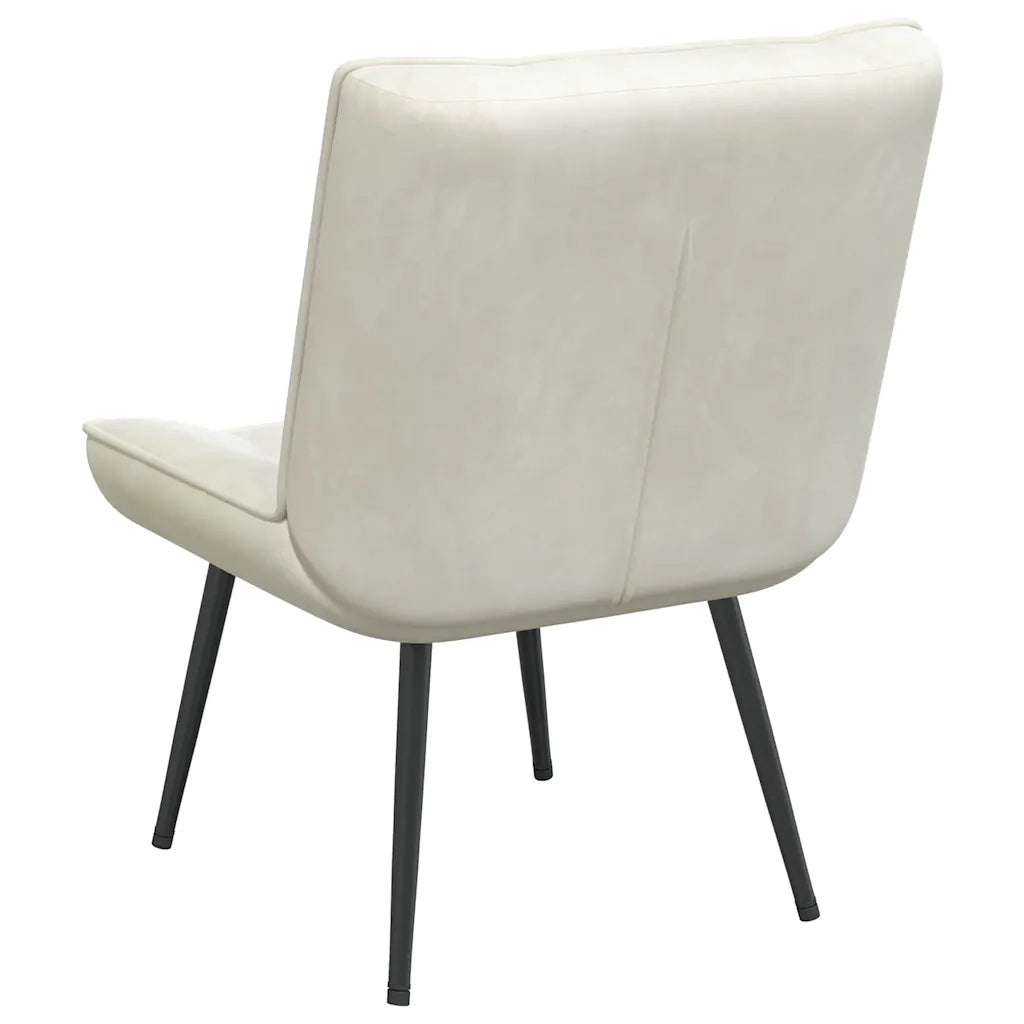 Poltrona Relax-Poltroncina 64x74x84 cm Crema in Velluto