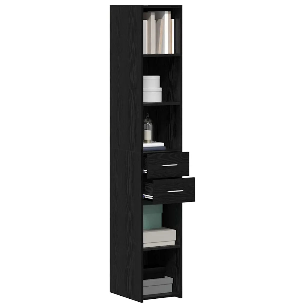 Libreria con cassetto Rovere Nero 30 x 42.4 x 185.2 cm 868741