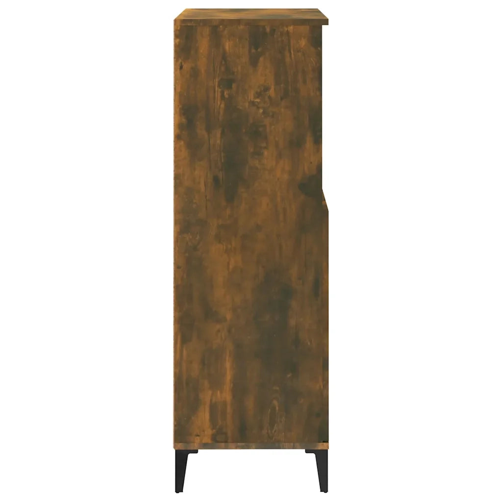 Credenza Rovere Fumo 60x36x110 cm in Legno Multistrato
