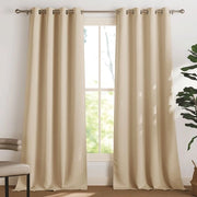Veli Verdusteranti con Occhielli - Tende Decorative - Isolamento Termico - 2 Pezzi - 140 x 245 cm - Effetto Blackout - Veli di Oscuramento