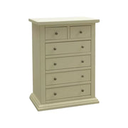 Cassettiera 6 cassetti in legno shabby avorio 62x37x93 - Mobili 2G