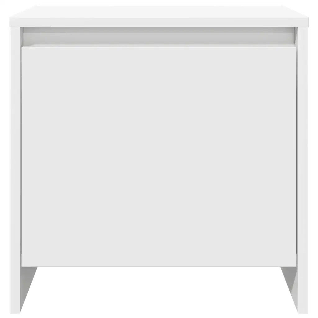 Comodino Bianco 45x34x44,5 cm in Truciolato 809863