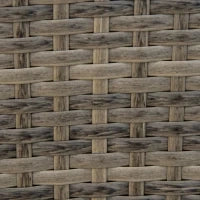 Sedia da Giardino Adironrack con Braccioli, in Rattan e Acciaio, 64x80x90 cm, Marrone e Blu