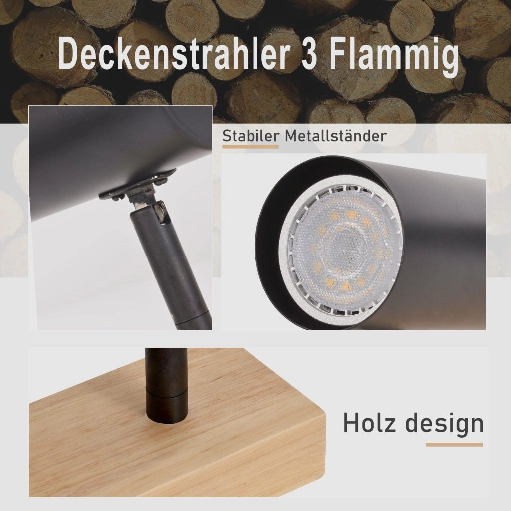 ZMH Foco de techo LED GU10 Luz de techo LED con rotación de 330° Moderno