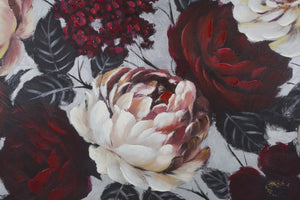 DIPINTO SU TELA WHITE/RED FLOWER LIGHTBACK 150X3,8X76