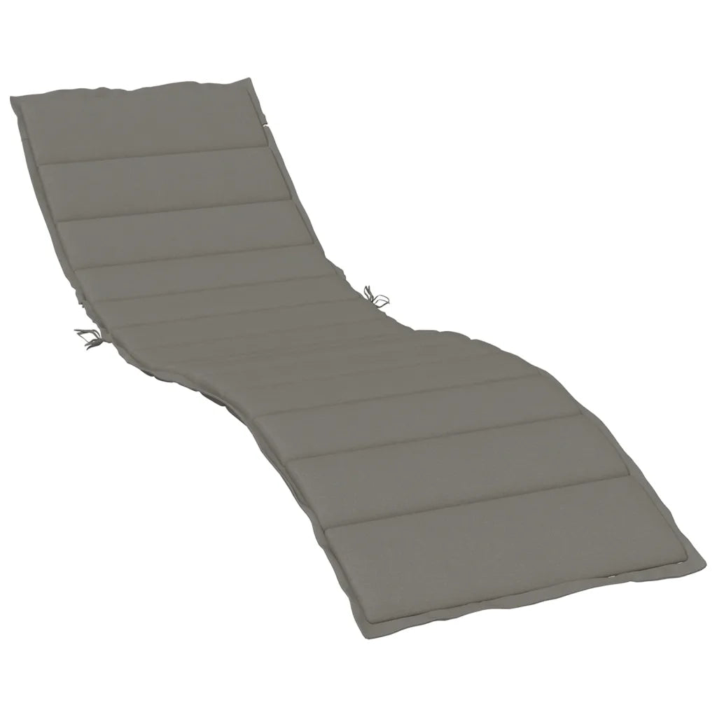 Cuscino per Lettino Prendisole Grigio Scuro Mélange 200x50x4cm 4002499