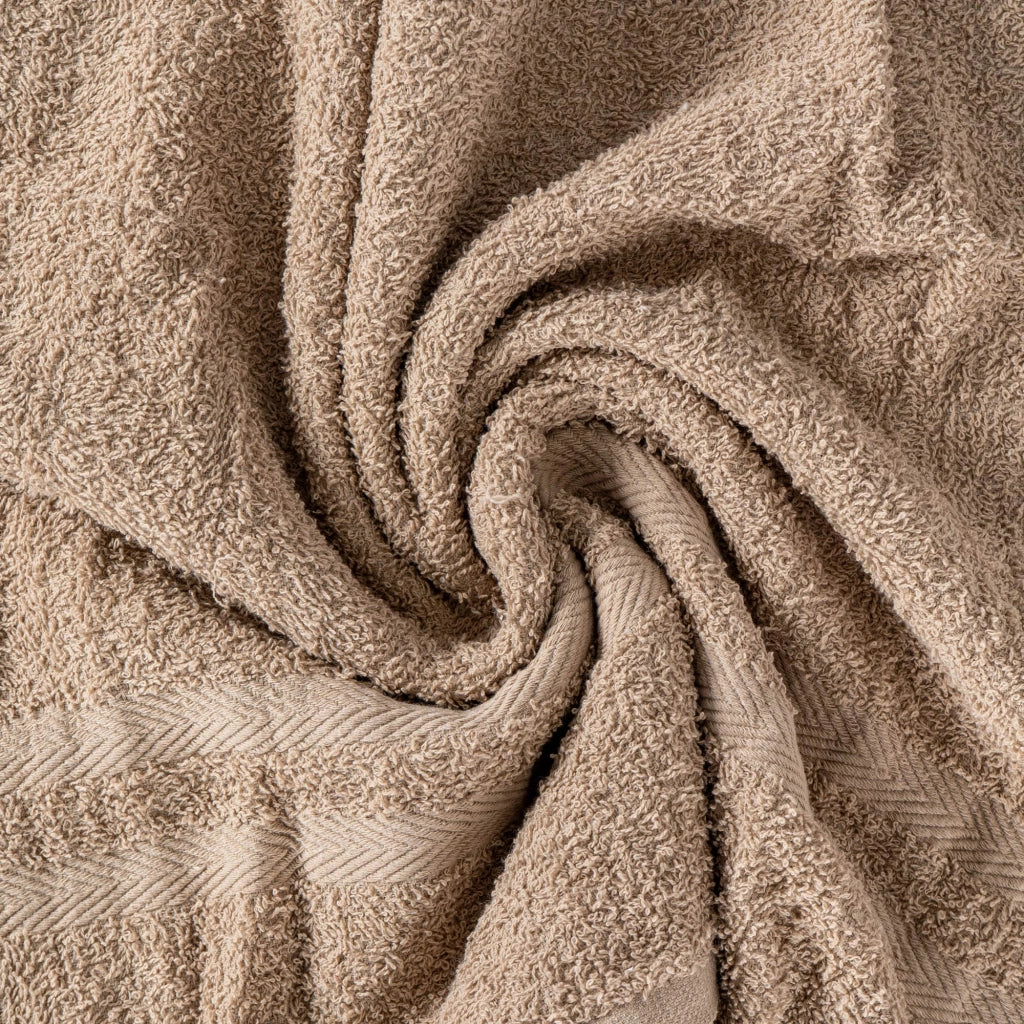 Set Asciugamani Bagno 6 Pezzi in Spugna di Cotone 400 g/m², 2 Teli 70x140 cm, 2 Asciugamani 50x90 cm e 2 Ospiti 30x50 cm, Morbidi e Assorbenti Tortora