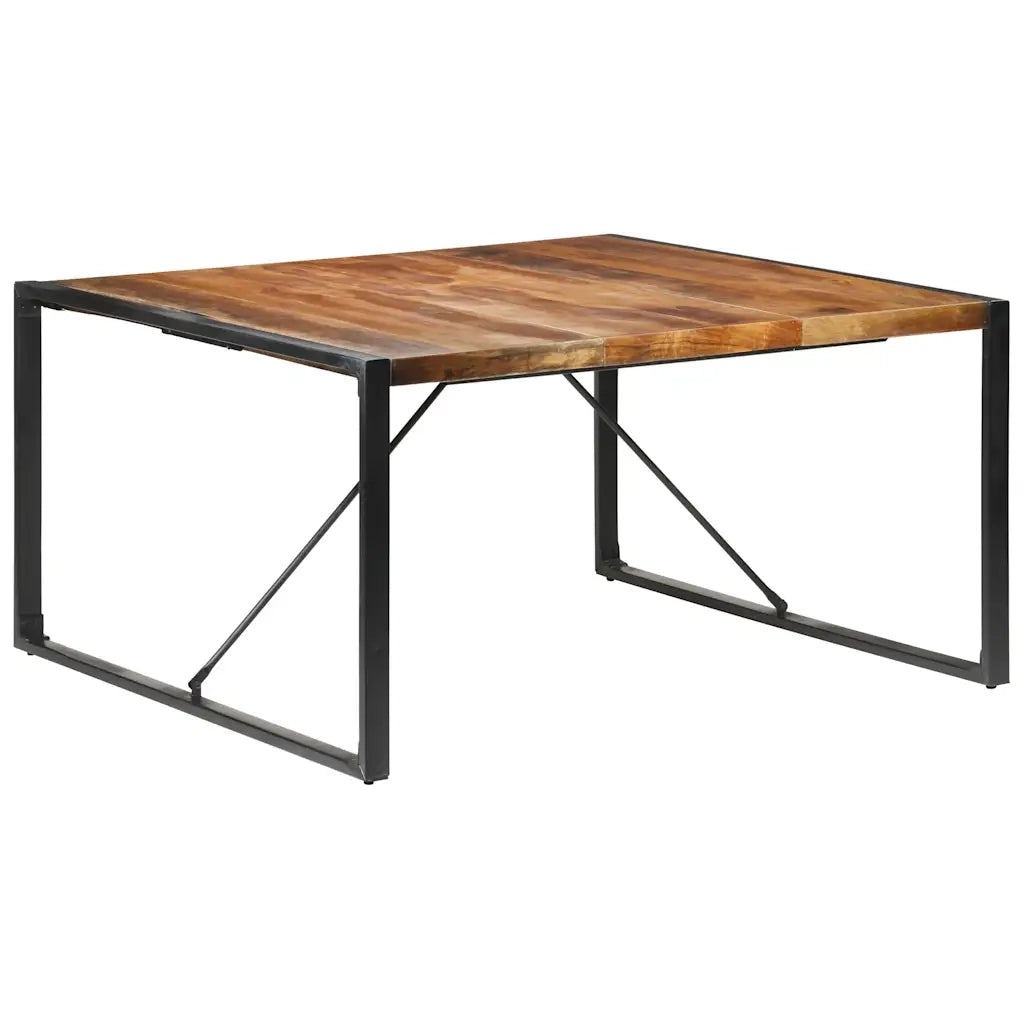 Tavolo da Pranzo 140x140x75 cm Legno Massello Finitura Sheesham cod mxl 18001