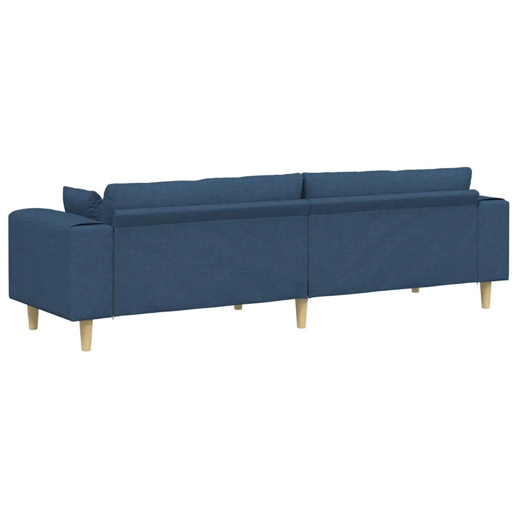 Divano con cuscino Blu 250 x 77 x 76 cm Tessuto 3335150